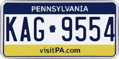 PA license plate KAG9554