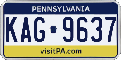 PA license plate KAG9637