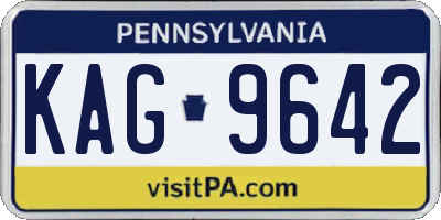 PA license plate KAG9642