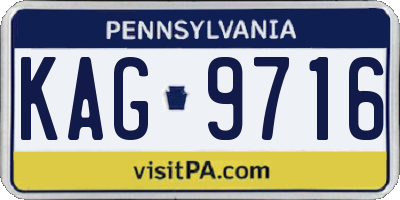 PA license plate KAG9716