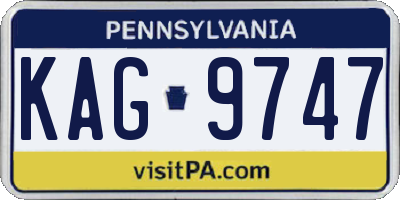 PA license plate KAG9747