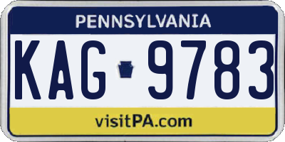 PA license plate KAG9783