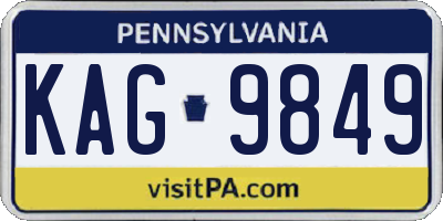 PA license plate KAG9849