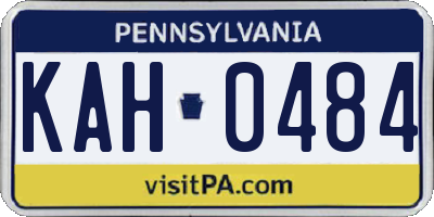 PA license plate KAH0484