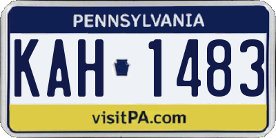 PA license plate KAH1483