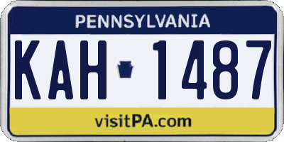 PA license plate KAH1487
