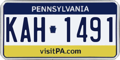 PA license plate KAH1491