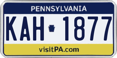 PA license plate KAH1877