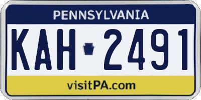 PA license plate KAH2491