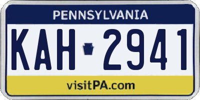PA license plate KAH2941