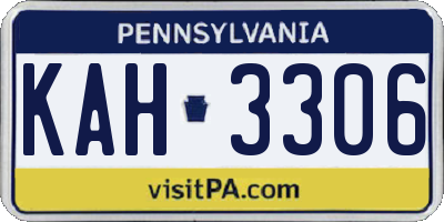 PA license plate KAH3306