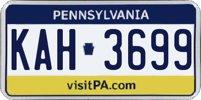 PA license plate KAH3699