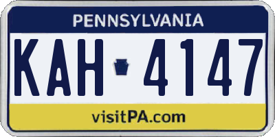 PA license plate KAH4147