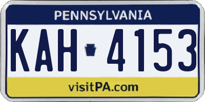 PA license plate KAH4153