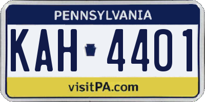 PA license plate KAH4401