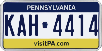 PA license plate KAH4414