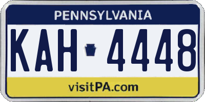 PA license plate KAH4448