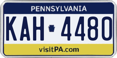 PA license plate KAH4480