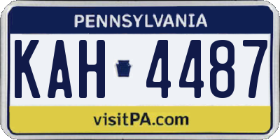 PA license plate KAH4487