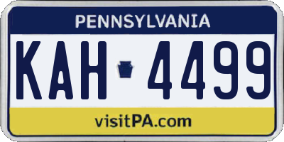 PA license plate KAH4499