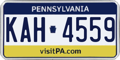 PA license plate KAH4559