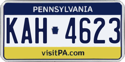 PA license plate KAH4623