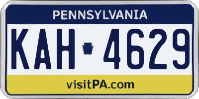 PA license plate KAH4629