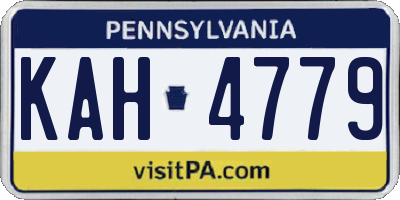 PA license plate KAH4779