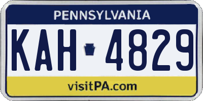 PA license plate KAH4829