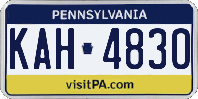 PA license plate KAH4830