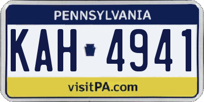 PA license plate KAH4941