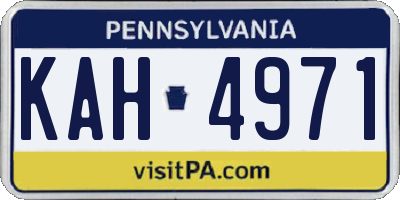 PA license plate KAH4971