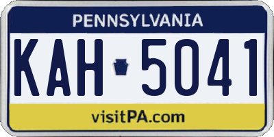 PA license plate KAH5041
