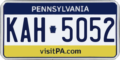 PA license plate KAH5052