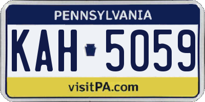 PA license plate KAH5059