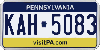 PA license plate KAH5083