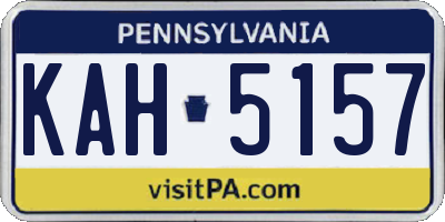 PA license plate KAH5157