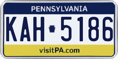 PA license plate KAH5186