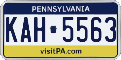 PA license plate KAH5563