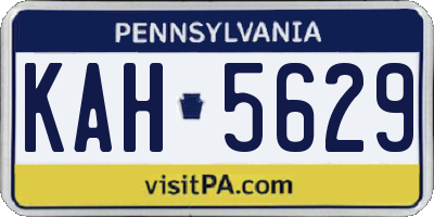 PA license plate KAH5629