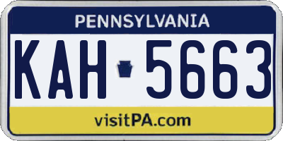 PA license plate KAH5663