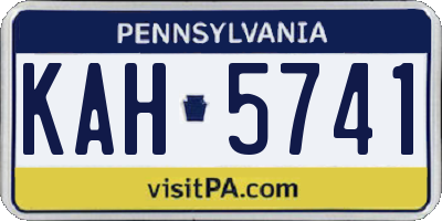 PA license plate KAH5741