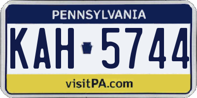 PA license plate KAH5744