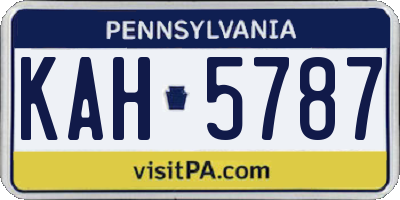 PA license plate KAH5787