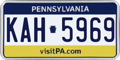 PA license plate KAH5969