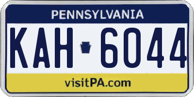 PA license plate KAH6044