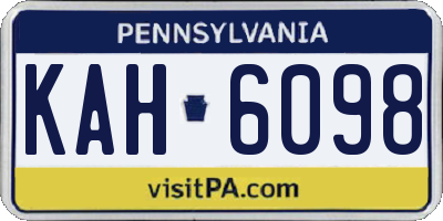 PA license plate KAH6098