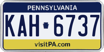 PA license plate KAH6737