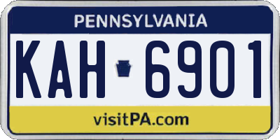 PA license plate KAH6901