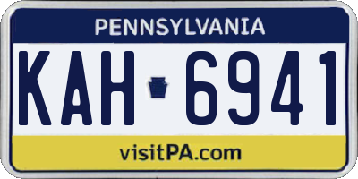 PA license plate KAH6941